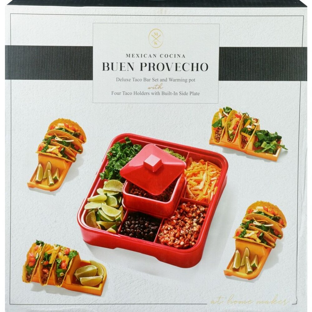 6-Piece Deluxe Taco Bar Serving Set, Mother's Day Gift